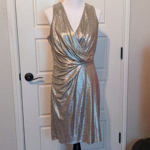 Gold cocktail dress